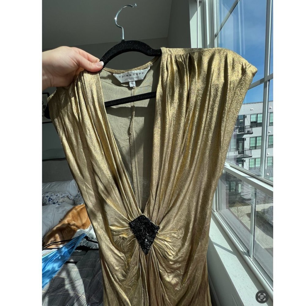 Trina Turk Gold Dress - Picture 10 of 16